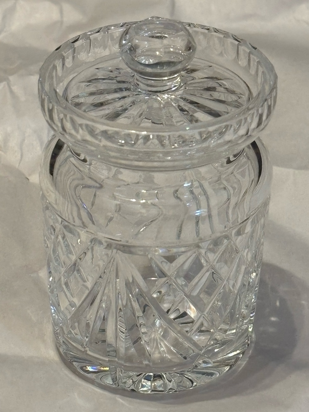Waterford Crystal jam or honey jar with lid